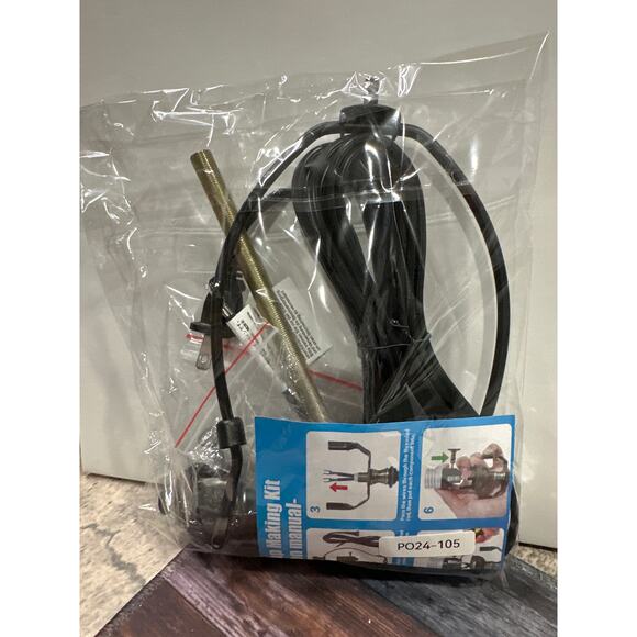 DIY Lamp Making Rewire Kit, Make a Lamp, Repair Kits for Lamps- Antique Gold - Picture 2 of 4